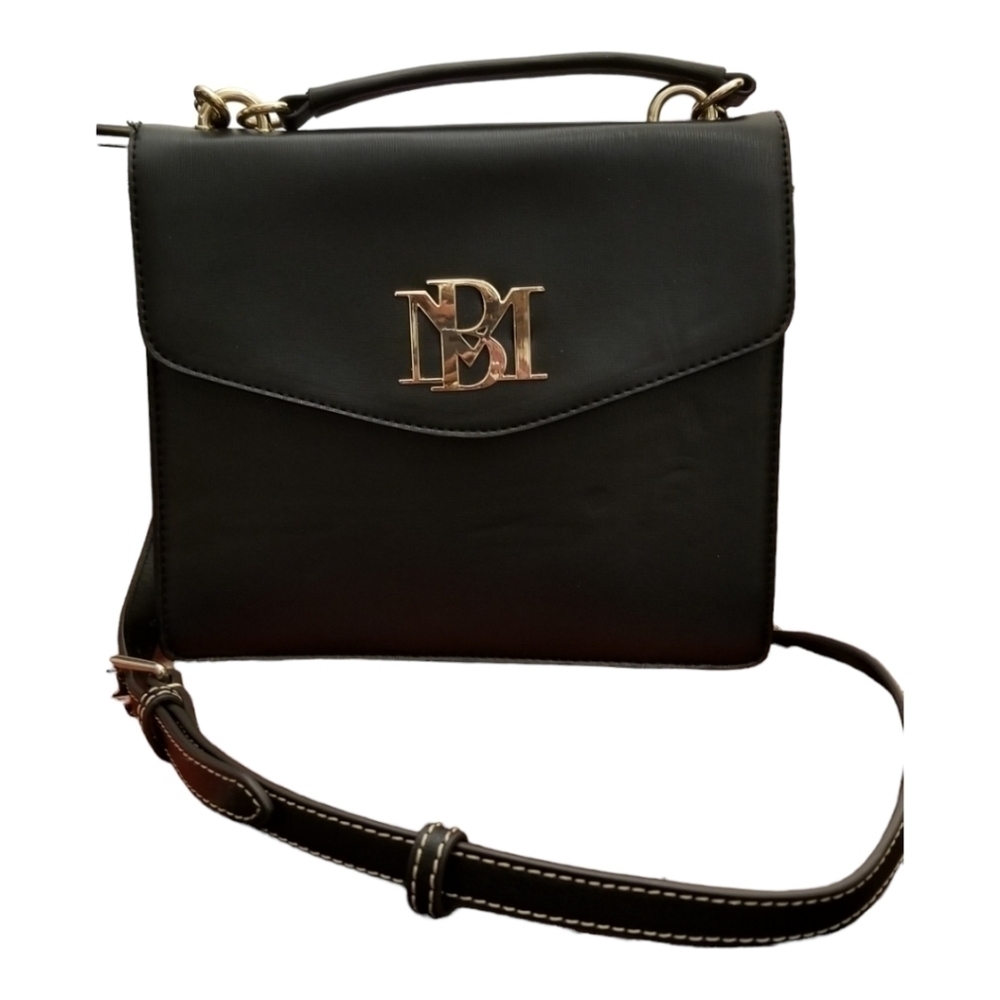 Badgley Mischka Black Leather Bag Sz Medium NWOT